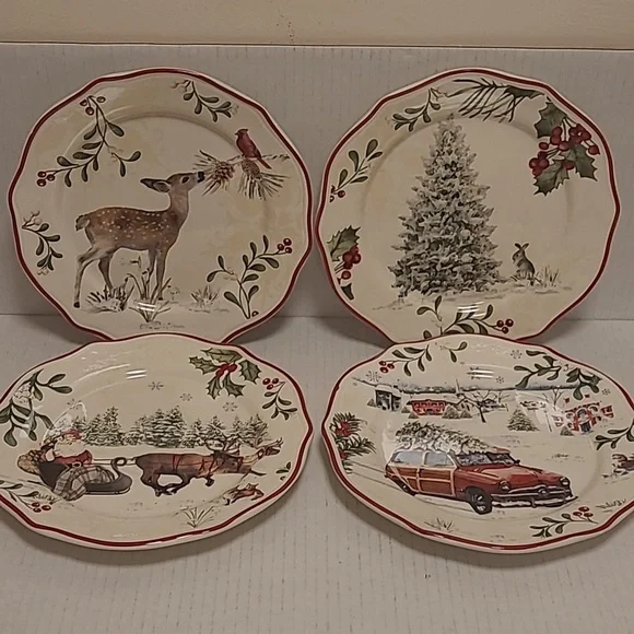 Set of 4 Better Homes and Gardens Heritage Collection Plates - Picture 1 of 16